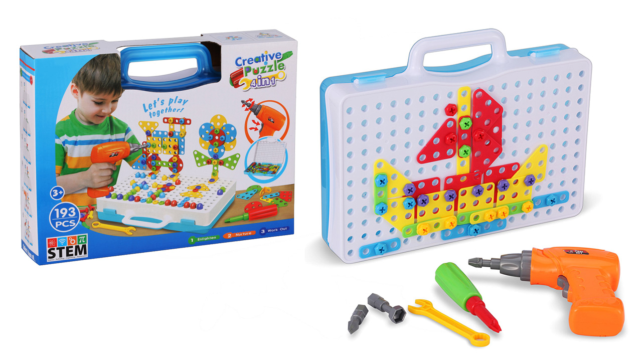 Watch 193 Pieces STEM Drill Screw Creative Puzzle Toy on Amazon Live